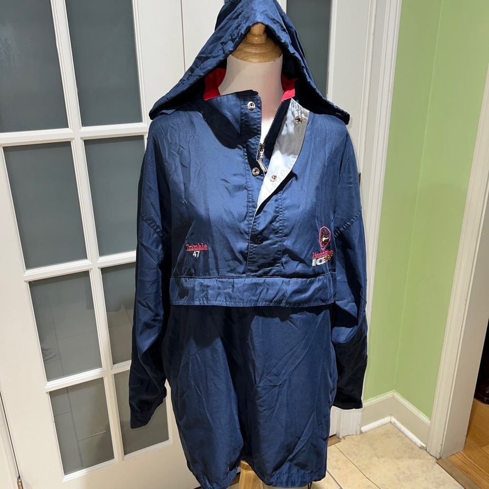 Northern Virginia ice dogs windbreaker spotlight vintage unisex L navy blue